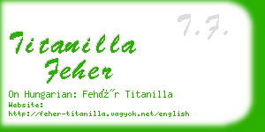 titanilla feher business card